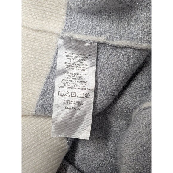 Ann Taylor Mock Neck Jacquard Floral Knit Sweater Size M Pullover Cottage Cozy - Picture 10 of 11